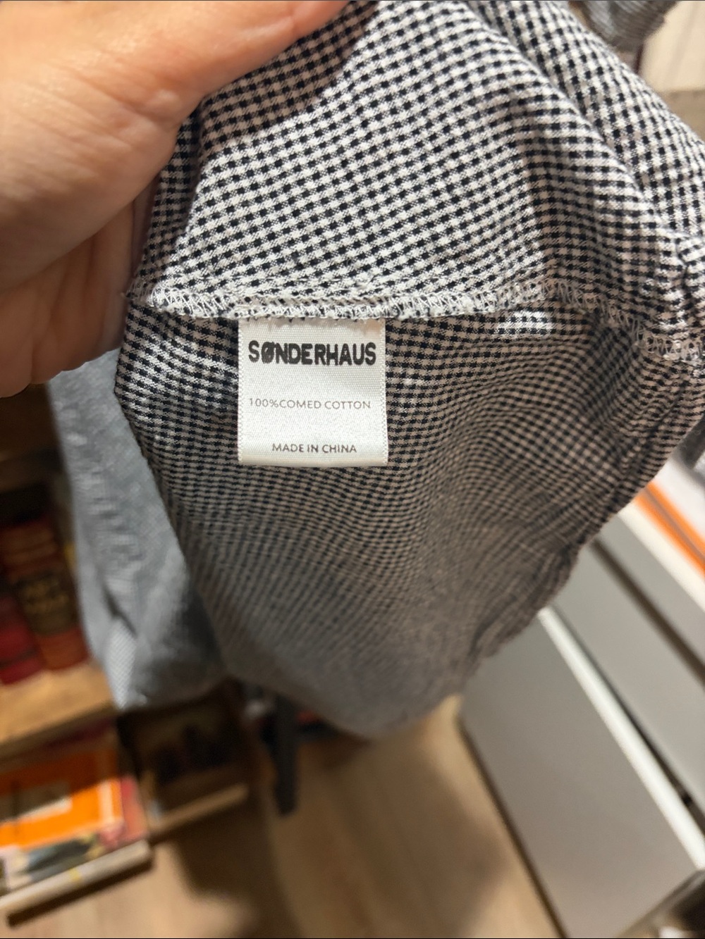 Sonderhaus Lawn Dress Black & White Gingham Puff Sleeve (XS) - Picture 6 of 7